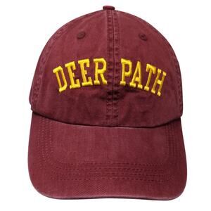 Deer Path Slideback Baseball Cap Red One Size Embroidered Alternative Apparel